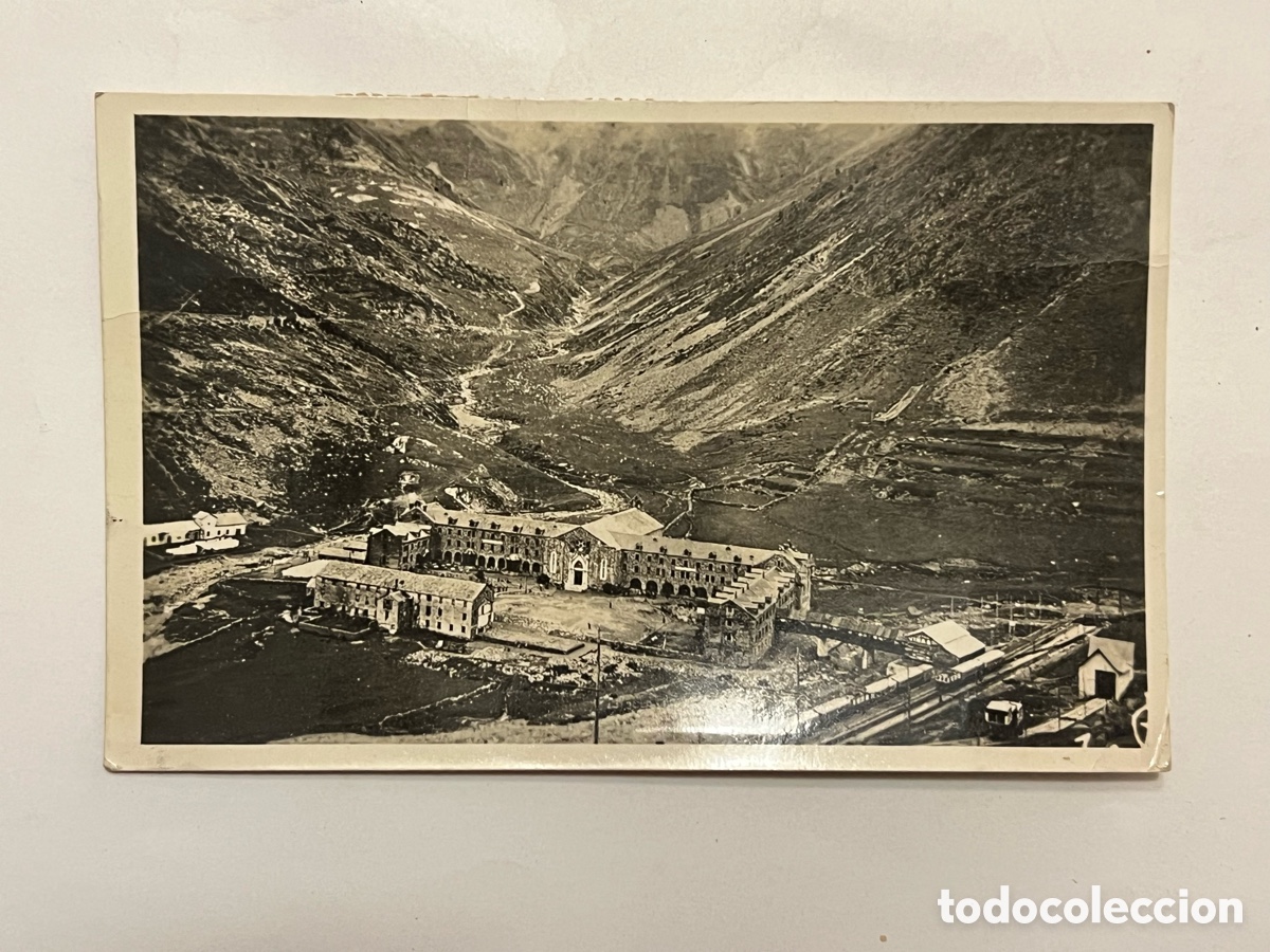Postales: NURIA (Girona) Postal PIRINEO ORIENTAL VISTA GENERAL DEL SANTUARIO -POSTIUS (a.1947) circulada
