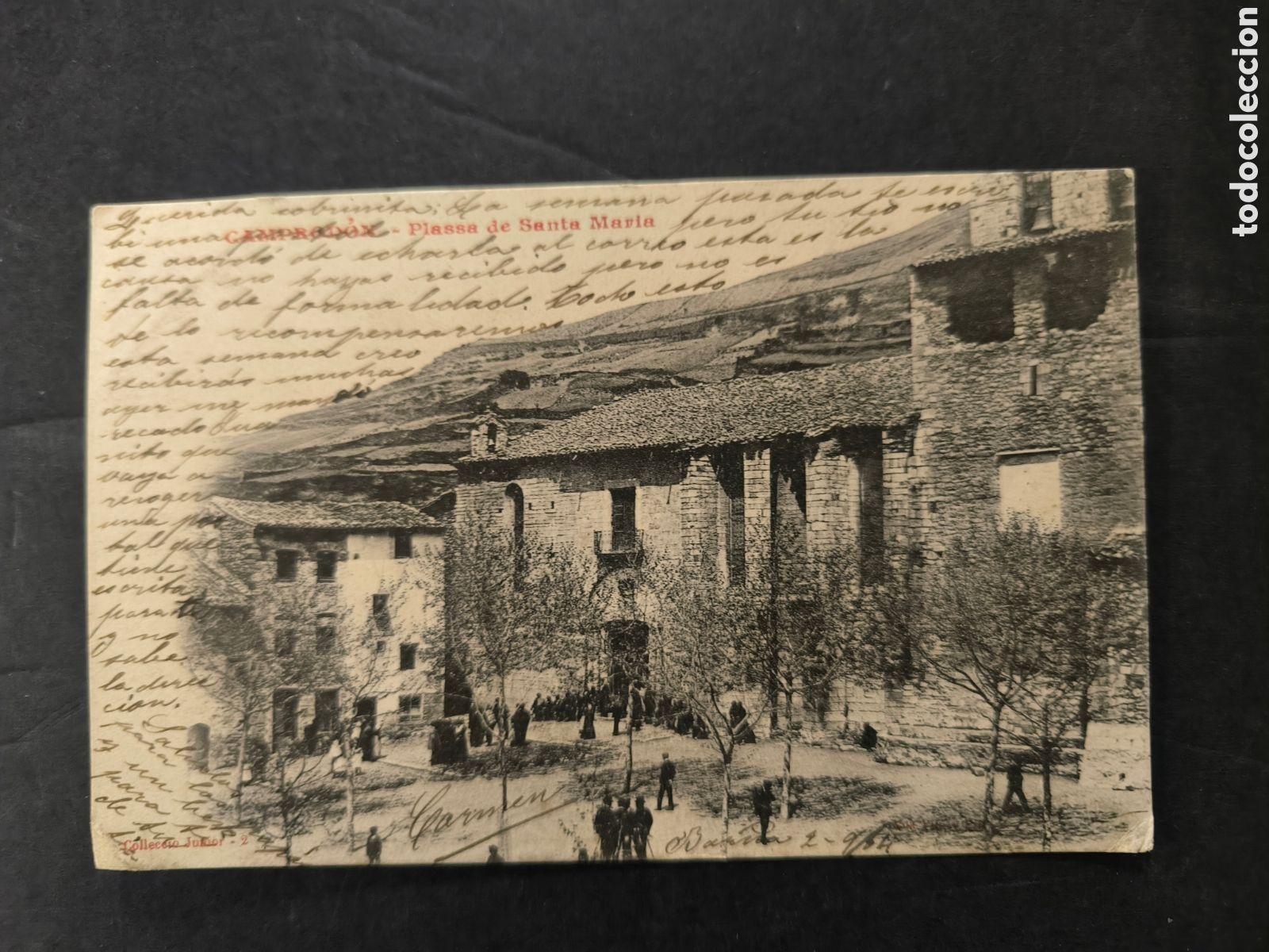 Postales: Postal Comprod&oacute;n, Gerona. Circulada en 1904. Catalu&ntilde;a.