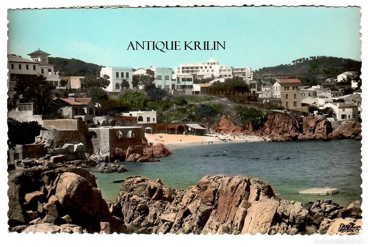 Postales: COSTA BRAVA N&ordm; 279 PLAYA PORT PELEGRI , CALELLA DE PALAFRUGELL / FOTO PUIGNAU / FRANQUEADA
