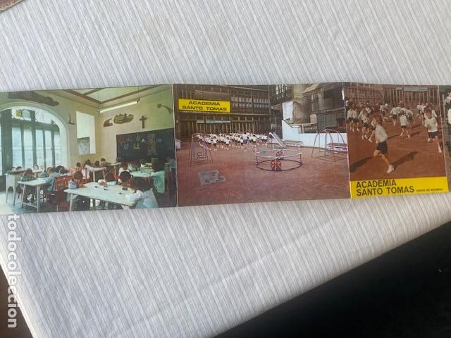 Postales: Academia Santo Tomas. Barcelona. 1975. Postal desplegable