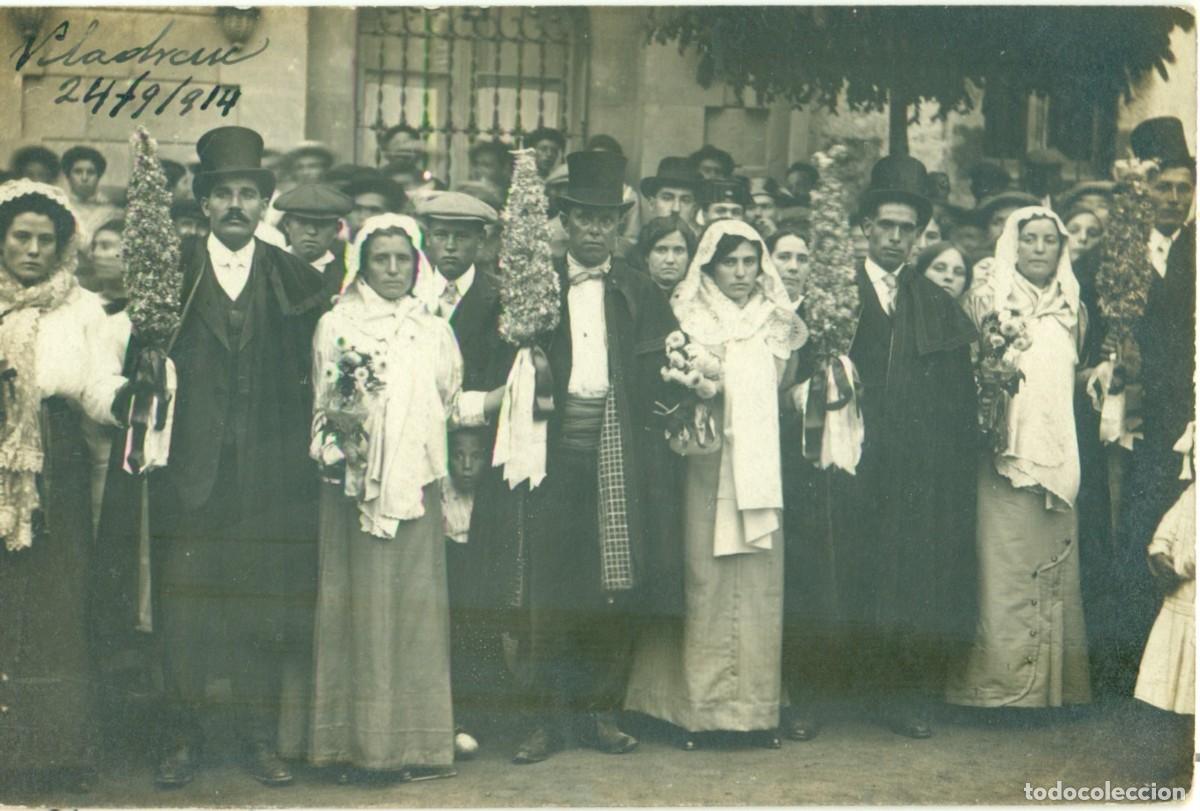 Postales: GIRONA. VILADRAU. BALL DEL CIRI. FOTOGR&Aacute;FICA. A&Ntilde;O 1914. MUY RARA.