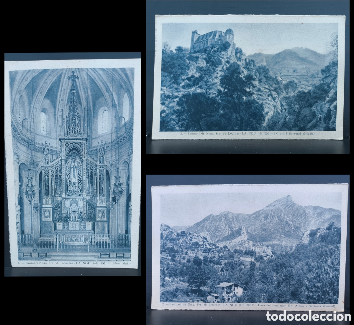 Postales: Antiguas Postales La Nou de Bergued&agrave; Santuario de Nuestra Se&ntilde;ora de Lourdes Ed. L. Roisin Barcelona