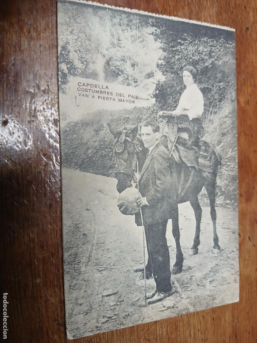 Postales: postal capdella, cabdella, costumbres del pais van a fiesta mayor