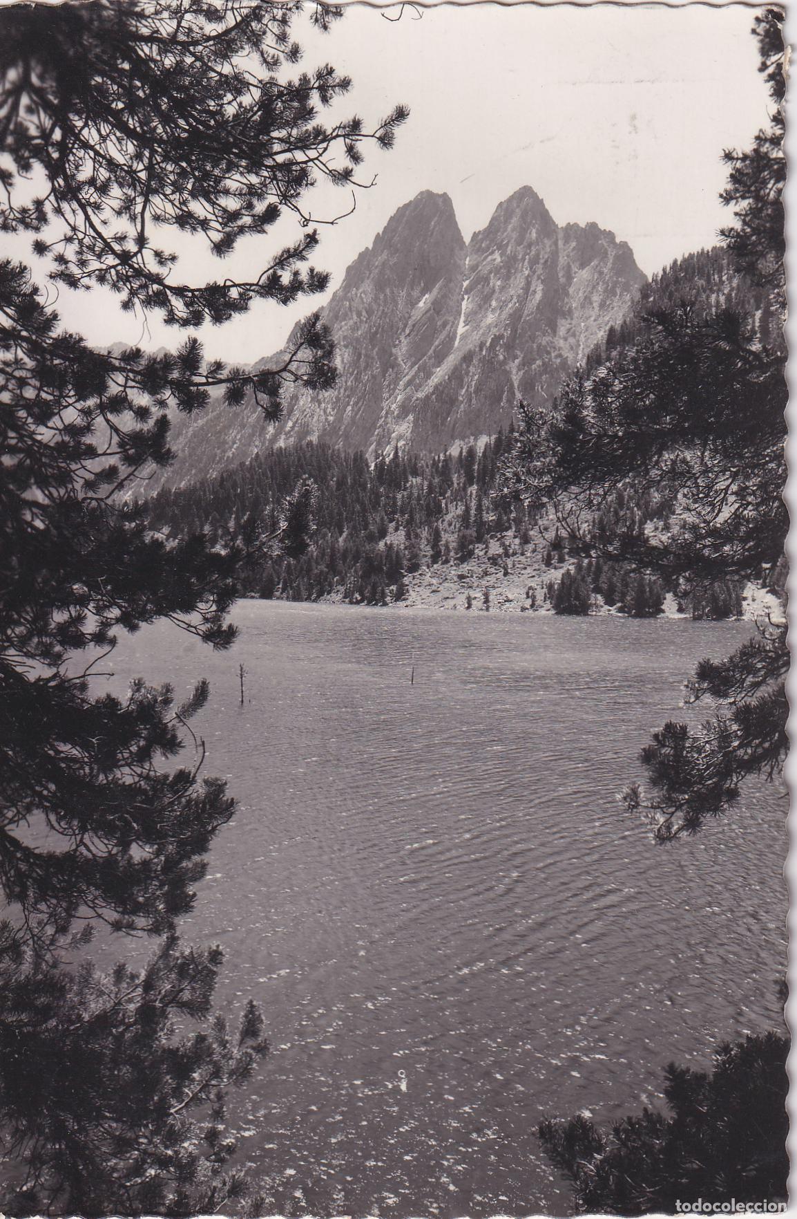 Postales: VALLE DE ESPOT (LLEIDA) BOSQUE Y LEYENDA SOBRE AGUAS TRANQUILAS - ED.O.T. 132 - CIRCULADA 1961