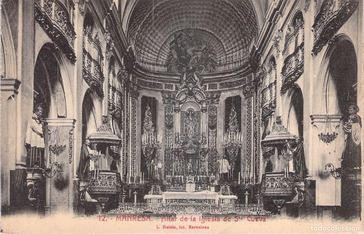 Postales: Postal de Manresa - Altar de la Iglesia de la Santa Cueva