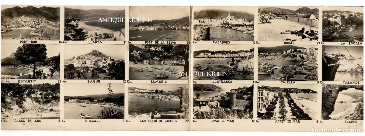 Postales: POSTAL PANORAMICA DE LA COSTA BRAVA / EDICION COMERCIAL PRAT / FRANQUEADA