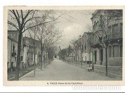 Postales: ANTIGUA POSTAL 4 VALLS PASEO DE LOS CAPUCHINOS L ROISIN ESCRITA 1943
