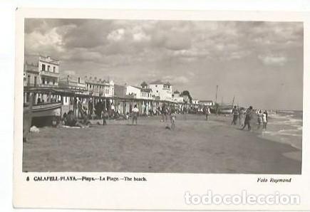 Postales: ANTIGUA POSTAL 5 CALAFELL PLAYA FOTO RAYMOND ESCRITA 1953