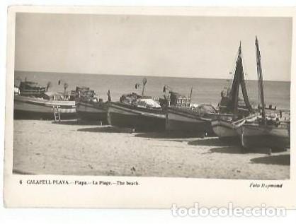 Postales: ANTIGUA POSTAL 6 CALAFELL PLAYA FOTO RAYMOND ESCRITA 1953