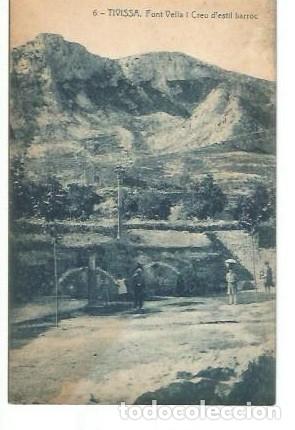 Postales: ANTIGUA POSTAL 6 TIVISSA FONT VELLA I CREU D'ESTIL BARROC EDICIO ESCODA