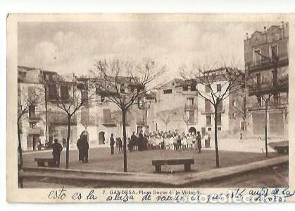 Postcards: ANTIGUA POSTAL 7 GANDESA PLAZA DUQUE DE LA VICTORIA