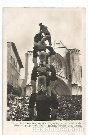 Postales: ANTIGUA POSTAL 55 TARRAGONA EL IQUETS EN EL CUATRO DE SIETE FOTO DEGEY ESCRITA 1954