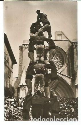 Postales: ANTIGUA POSTAL 55 TARRAGONA ELS XIQUETS EN EL CUATRO DE SIETE FOTOGRAFICAS DE CHINCHILLA 1957