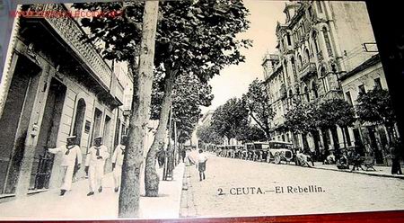 Postales: ANTIGUA POSTAL DE CEUTA - EL  REBELLIN - Foto 1