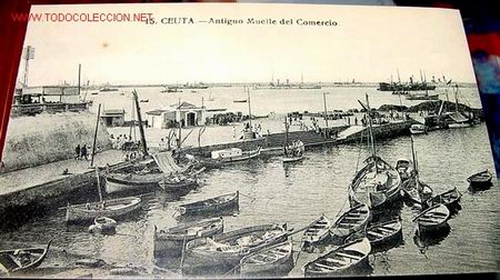 Postales: ANTIGUA POSTAL DE CEUTA - ANTIGUO MUELLE DEL COMERCIO - Foto 1