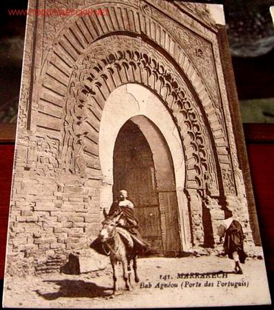 Postales: ANTIGUA POSTAL DE MARRAKECH - PUERTA DE LOS PORTUGUESES - Foto 1