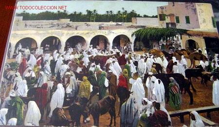Postales: ANTIGUA POSTAL DE MARRUECOS - MERCADO - Foto 1