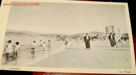 Postales: ANTIGUA  POSTAL DE TANGER - LA PLAYA - Foto 1