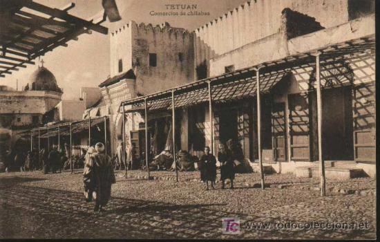 Postales: TETUAN - Comercios de Chilabas - Foto 1