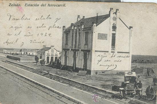 Postales: ZELU&Aacute;N. ESTACI&Oacute;N DEL FERROCARRIL. A&Ntilde;O 1927. - Foto 1
