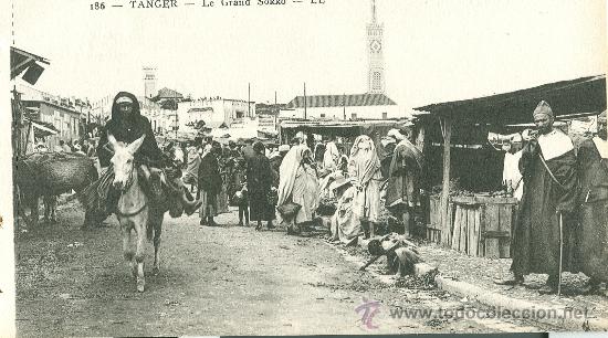 Postales: T&Aacute;NGER. EL GRAN ZOCO. HACIA 1920. - Foto 1