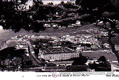 Postales: POSTAL CEUTA UNA VISTA DESDE EL MONTE HACHO - Foto 1