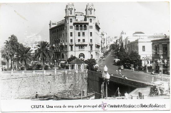 Postales: CEUTA TARJETA POSTAL DE LOS A&Ntilde;OS 50 - Foto 1