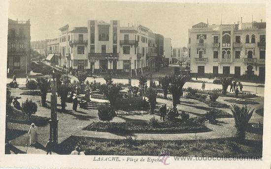 Postales: LARACHE. PLAZA DE ESPA&Ntilde;A. HACIA 1925. - Foto 1