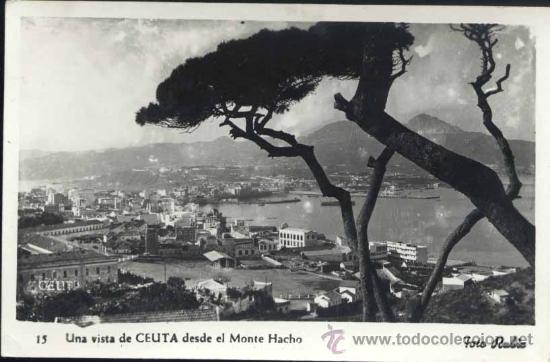 Postales: UNA VISTA DE CEUTA DESDE EL MONTE HACHO - Foto 1