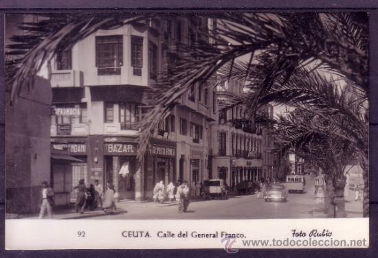 Postales: CEUTA - CALLE GENERAL FRANCO - Foto 1