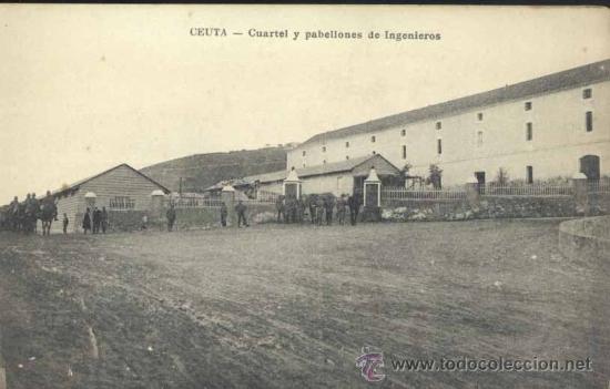 Postales: CEUTA.- CUARTEL Y PABELLONES DE INGENIEROS - Foto 1