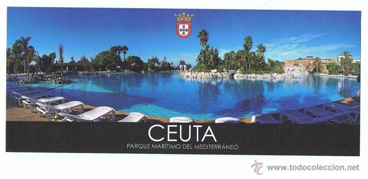 Postales: POSTAL CEUTA PARQUE MARITIMO DEL MEDITERRANEO SIN CIRCULAR - Foto 1