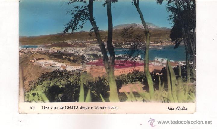 Postales: POSTAL DE CEUTA  DESDE EL MONTE HACHO . - Foto 1