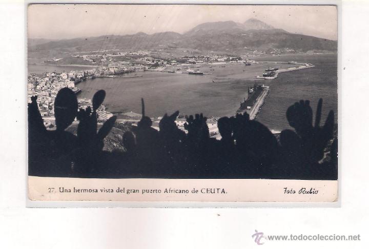 Postales: POSTAL DE CEUTA VISTA DEL PUERTO . - Foto 1