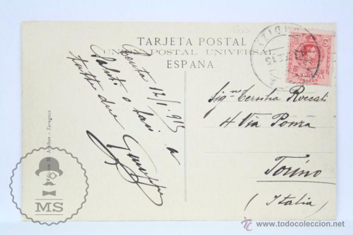 Postales: Antigua Postal - Ceuta. Muelle del Comercio - Circulada, A&ntilde;o 1915 - Foto 2