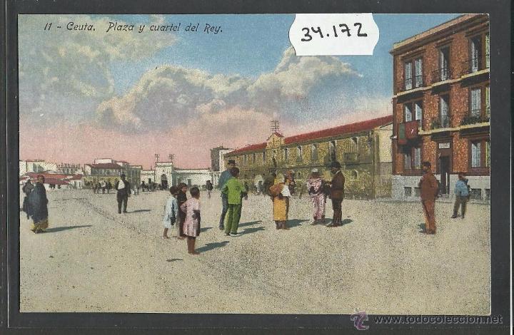 Postales: CEUTA - PLAZA Y CUARTEL DEL REY - (34172) - Foto 1