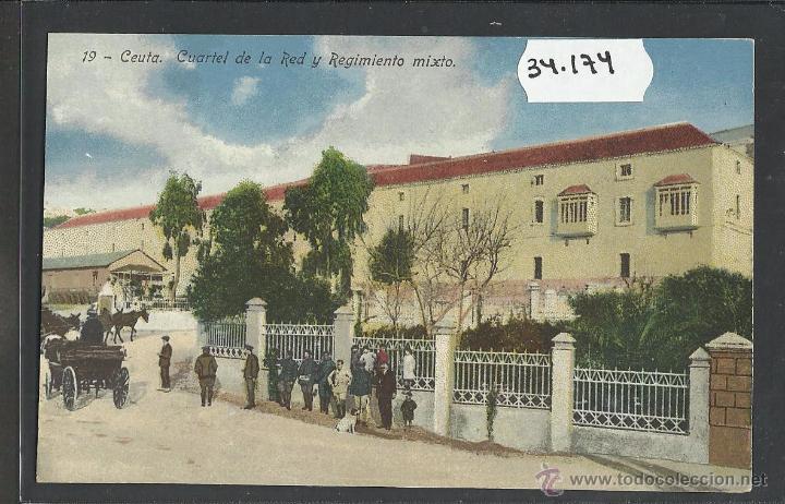 Postales: CEUTA - CUARTEL DE LA RED Y REGIMIENTO MIXTO - (34174) - Foto 1