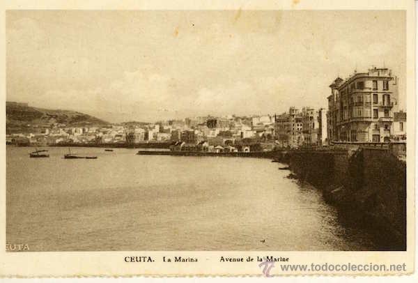 Postales: MAGNIFICA POSTAL AVENIDA DE LA MARINA CEUTA - Foto 1