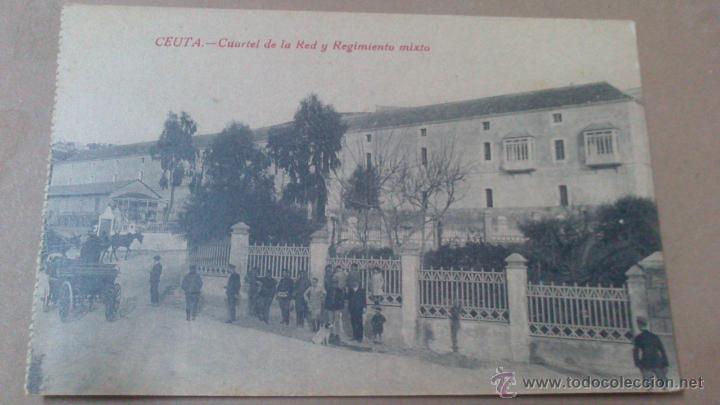 Postales: CEUTA, CUARTEL DE LA RED Y REGIMIENTO MIXTO - Foto 1