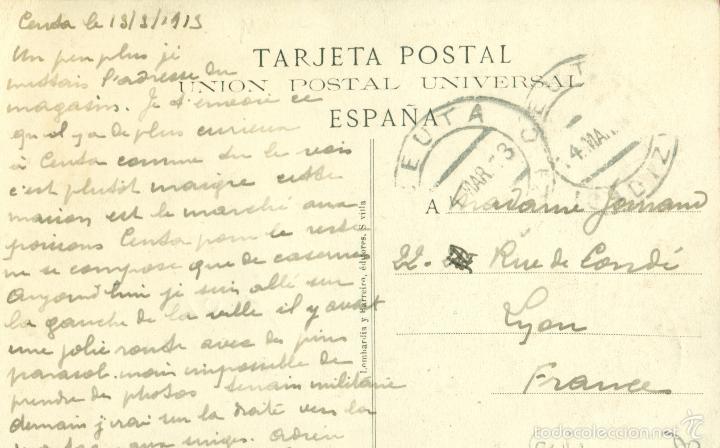 Postales: CEUTA. LA PESCADERIA. CIRCULADA EN 1913. - Foto 2