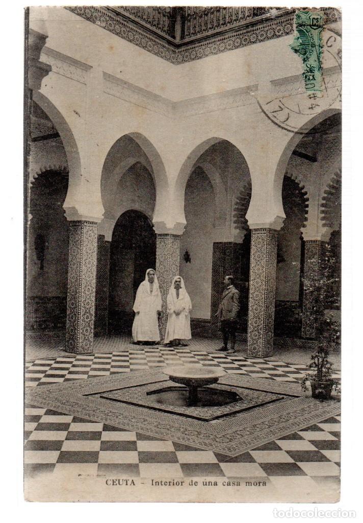 Postales: TARJETA POSTAL ,CEUTA,INTERIOR DE UNA CASA MORA.EDICIONES M.ARRIBAS. - Foto 1
