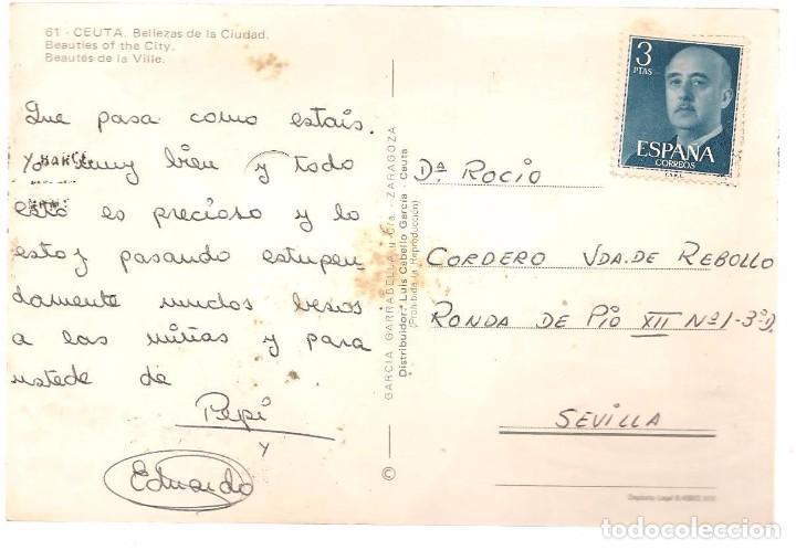 Postales: POSTAL: CEUTA. BELLEZAS DE LA CIUDAD. (C/A 23) - Foto 2