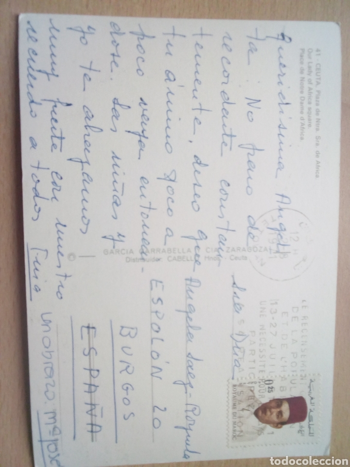 Postales: Postal circulada de Ceuta. - Foto 2