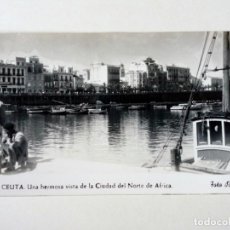 Postales: POSTAL - 104. CEUTA UNA HERMOSA VISTA DE LA CIUDAD DEL NORTE DE AFRICA. FOTO RUBIO - ESCRITA