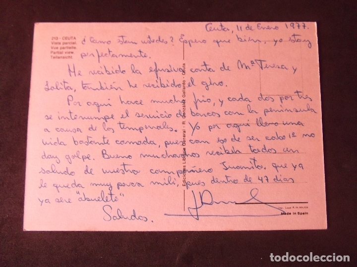 Postales: CEUTA-V2-ESCRITA-VISTA PARCIAL - Foto 2