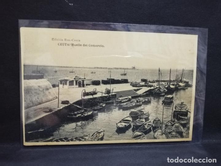 Postales: TARJETA POSTAL DE CEUTA. MUELLE DEL COMERCIO. EDICION ROS.- CEUTA. - Foto 1