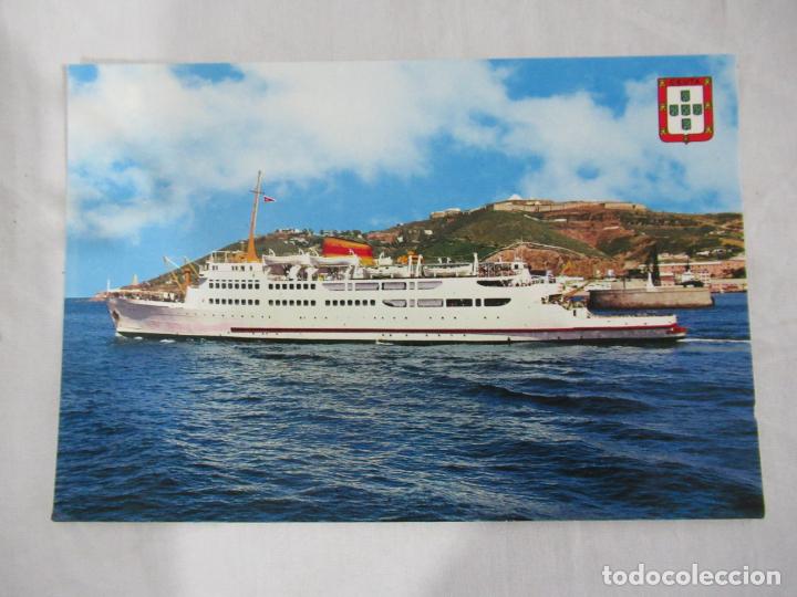 Postales: Ceuta - Salida del transbordador y Monte Hacho - S/C - Foto 1