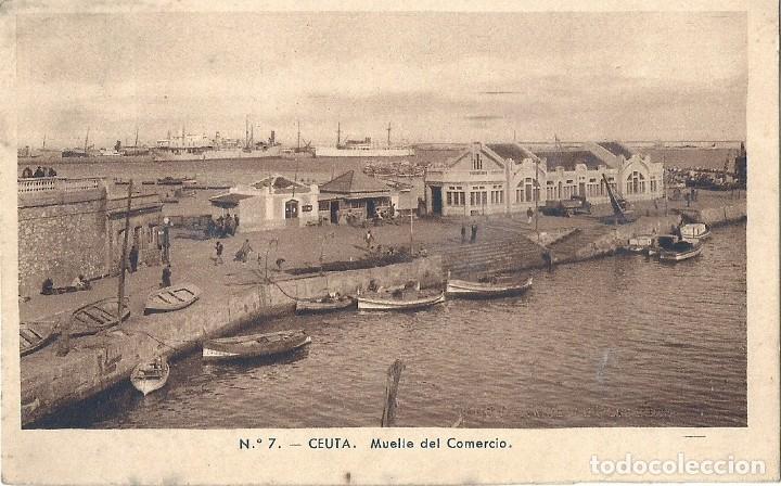 Postales: 6091L - CEUTA - MUELLE DEL COMERCIO - N&ordm; 7-CIRCULADA 1941 - Foto 1