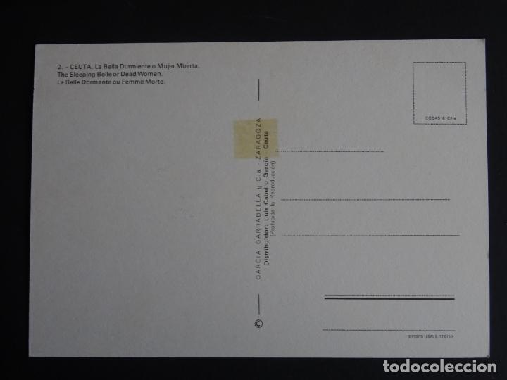 Postales: Ceuta, La Bella Durmiente, antigua postal sin circular - Foto 2