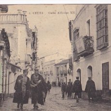 Cartes Postales: CEUTA, CALLE ALFONSO XII. ED. MANUEL BARREIRO SEVILLA. CIRCULADA EN 1918. Lote 309842608